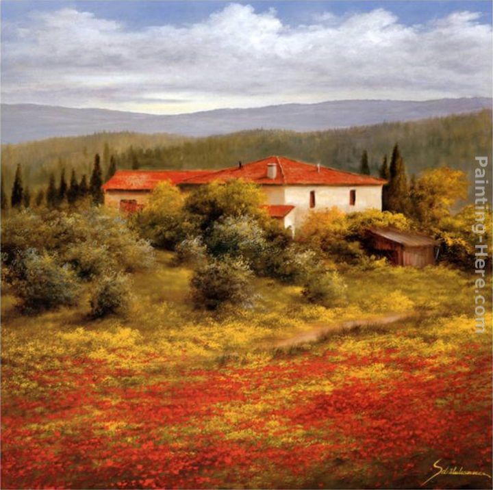 Heinz Scholnhammer Landscape with Poppies II